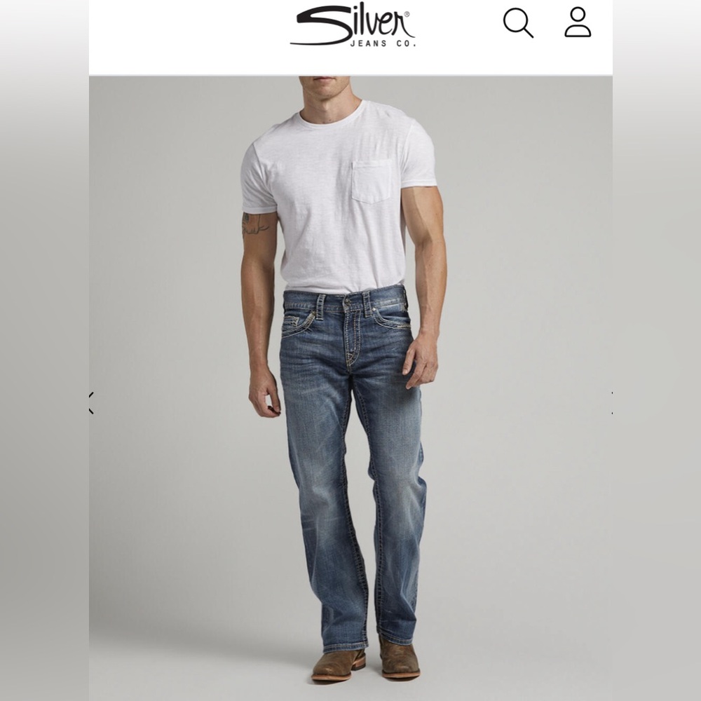 Men’s Silver Jeans Co Zac Relaxed Straight Leg Jeans